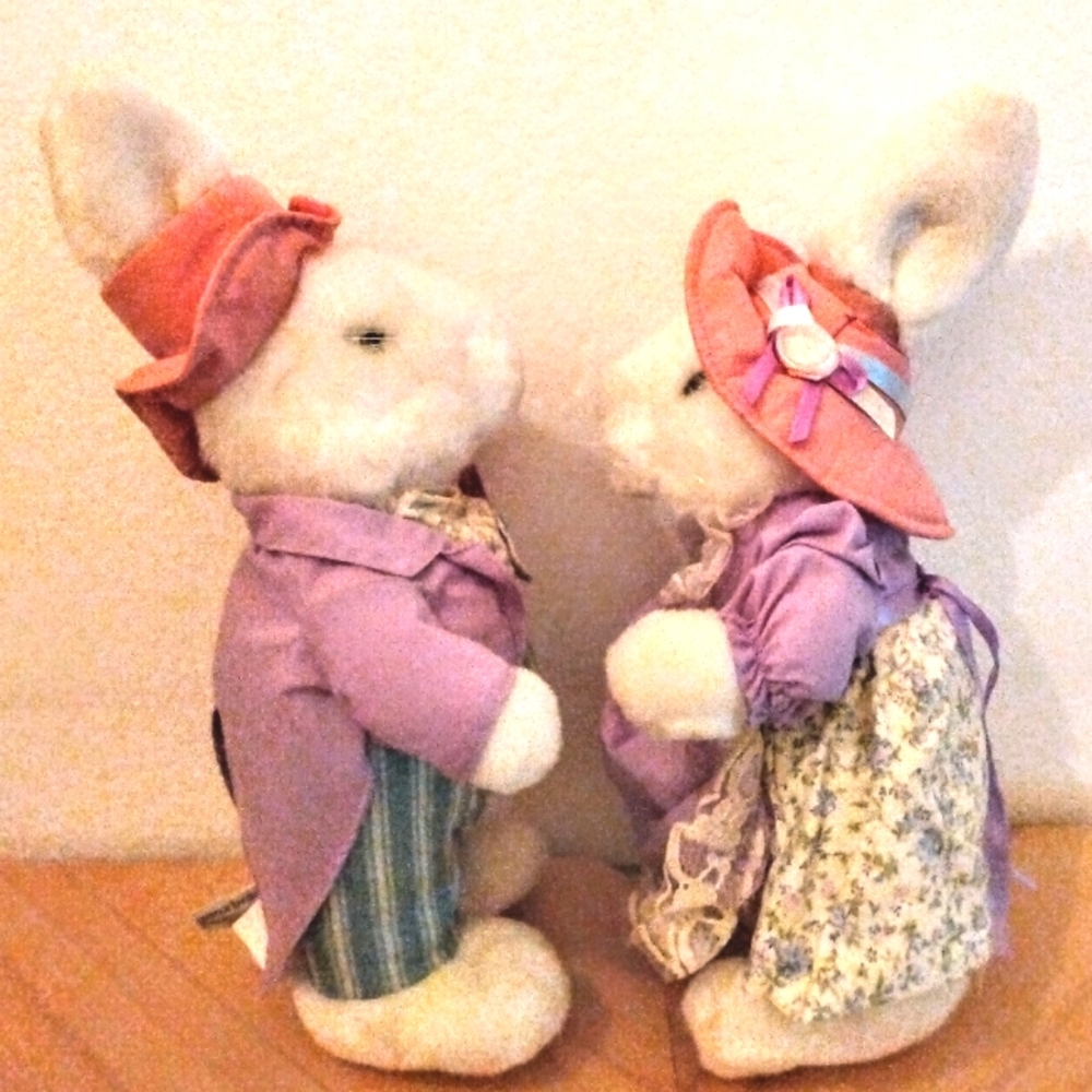 Ganz Heritage Collection 1992 Pair of plush bunnies @13" tall